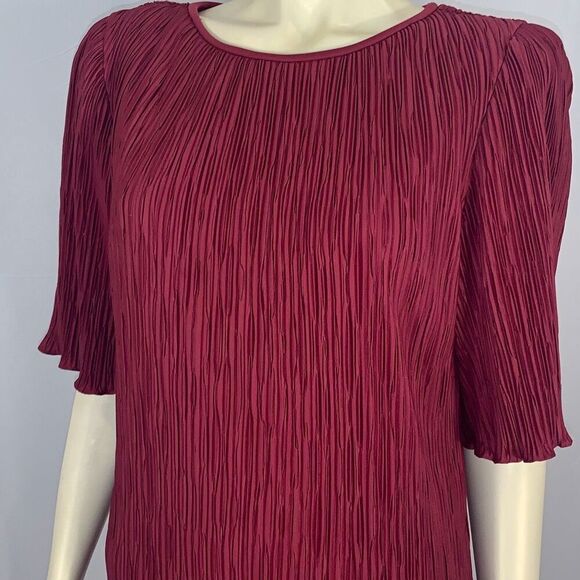 Vintage Burgundy After Dark Drop Waist Large Bow Party Dress Size 10 - Picture 13 of 16